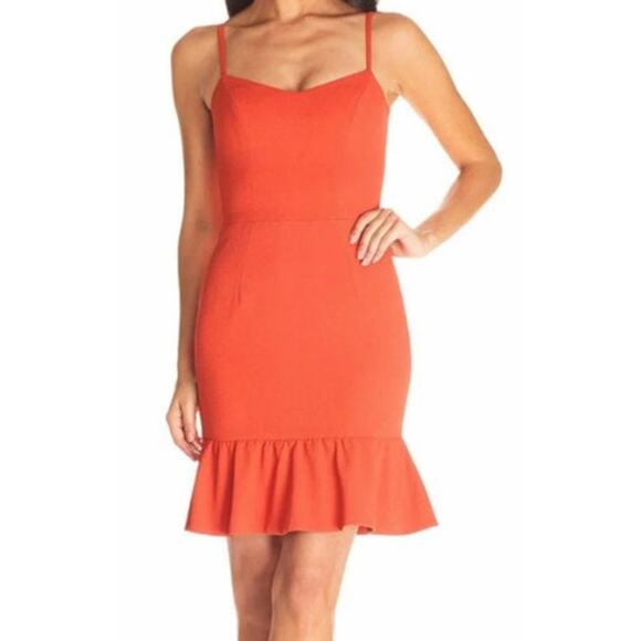 Dress the Population dress Mira Minidress orange size X-Large XL - Picture 1 of 6